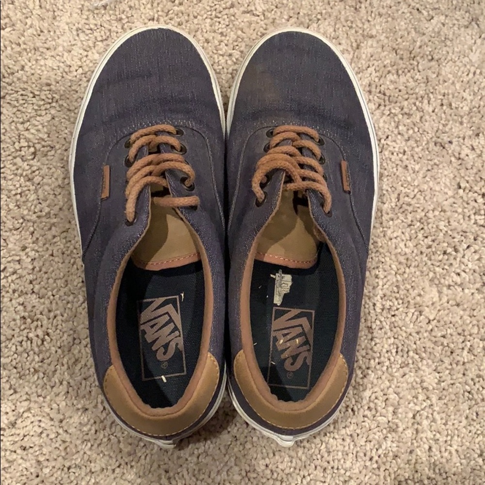Navy and Brown Vans